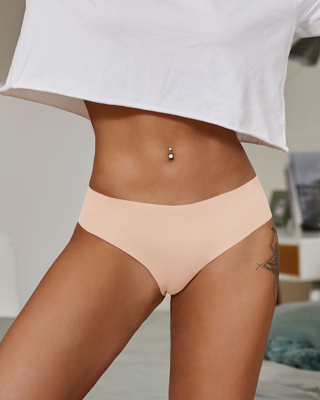 New: Second Skin Seamless Bikini Shorts by Seamless Lingerie